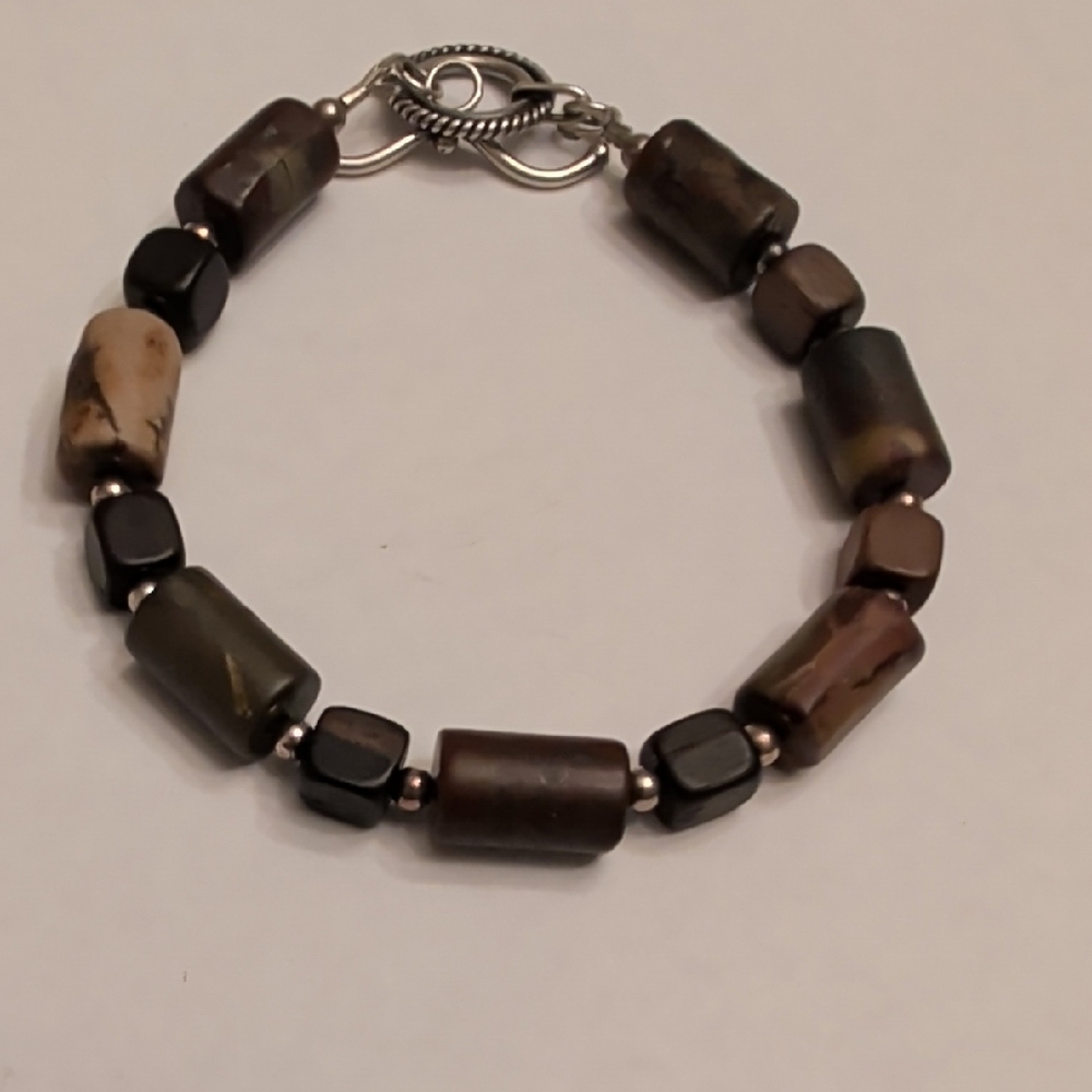 Vintage Earthy Tones Beaded Bracelet